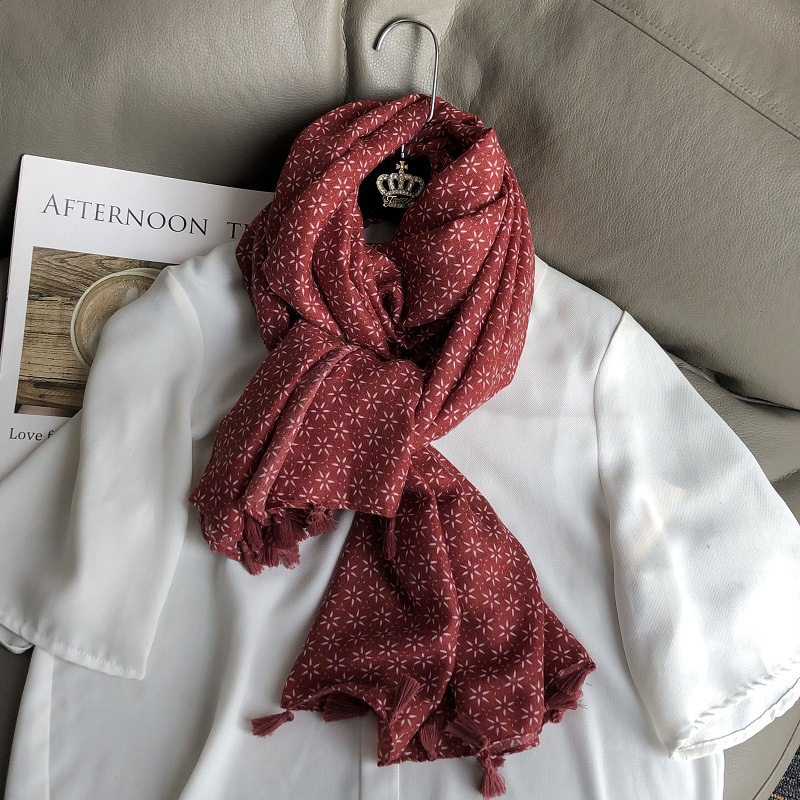 女性のためのエスニックスタイルのコットンとリネンのスカーフ, - New Ethnic Fashion のレビューと価格