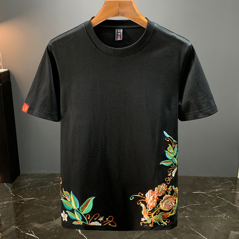 中国風の刺繍ハイエンドトップメンズ夏パーソナライズされたデザ - Ethnic Fashion Design のレビューと価格