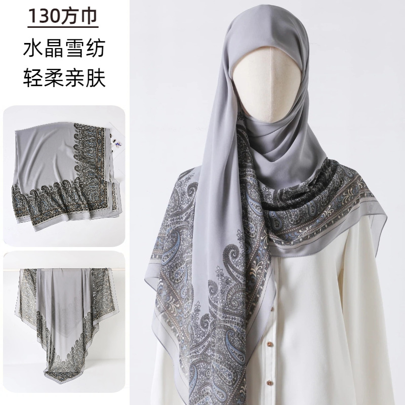 大正方形スカーフプリントガーゼハイエンド感触シルクスカーフ薄 - Go Ethnic Fashion のレビューと価格